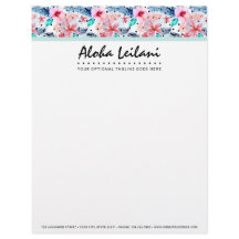 Aguarela havaiana tropical do hibiscus & da folha