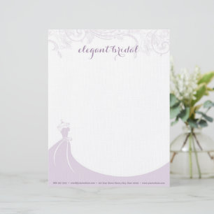 Papel Timbrado Alface Púrpura Elegante De Casamento Bridal