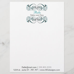 Papel Timbrado Alfaces brancas e pretas do Chic Business