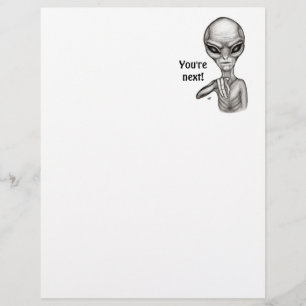 Papel Timbrado Alienígena ruim, você é a próxima!