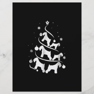 Papel Timbrado amante de cães de árvore de natal schnauzer mini