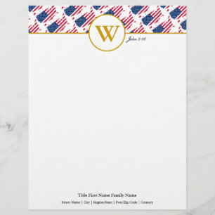 Papel Timbrado AMÉRICA EUA Christian Stationery Letterhead
