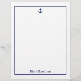 Papel Timbrado Âncora do marinho