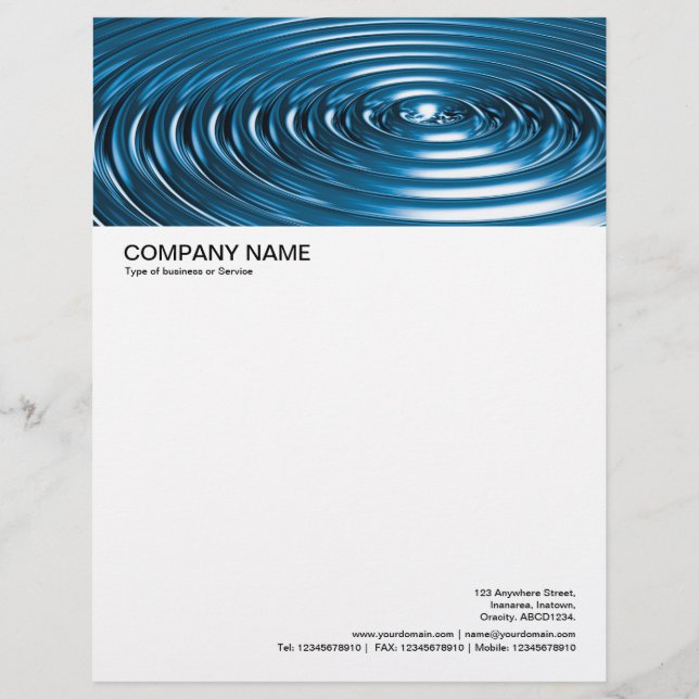 Papel Timbrado Anéis Concentrados - Cabeça-Letteta Azul-Cromo (Frente)