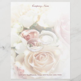 Papel Timbrado aneis de noivado cor-de-rosa que wedding o