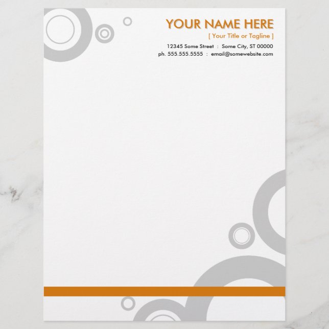 Papel Timbrado anéis laranja (Frente)