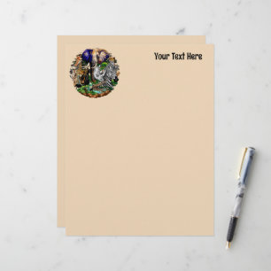 Papel Timbrado Animais Selvagens da savana africana