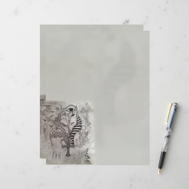 Papel Timbrado Antigos Alienígenas, Anúbis (Frente/Verso In Situ)