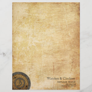 Papel Timbrado Antiguidade S do monograma de Steampunk
