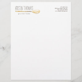 Papel Timbrado Apanhação de coloração aquosa, Chef Letterhead