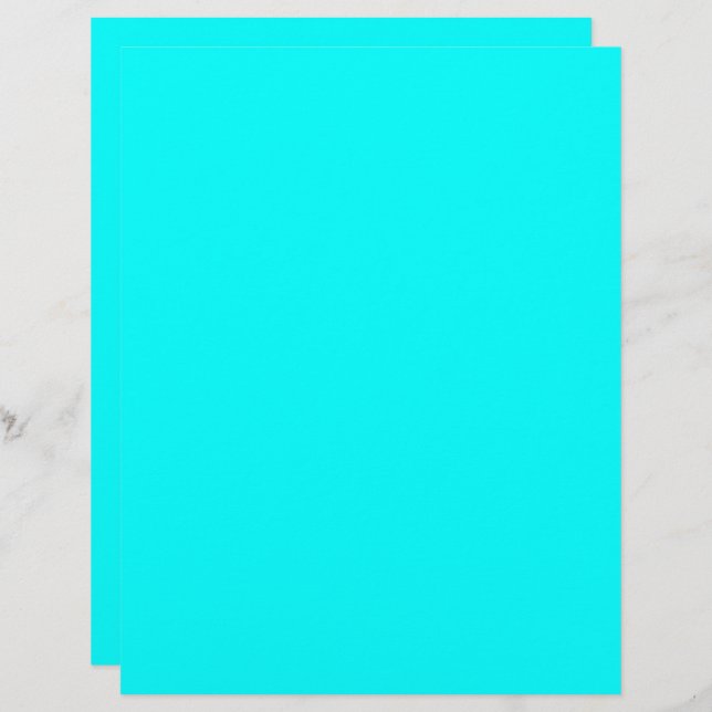 Papel Timbrado Aqua (cor sólida) (Frente/Verso)