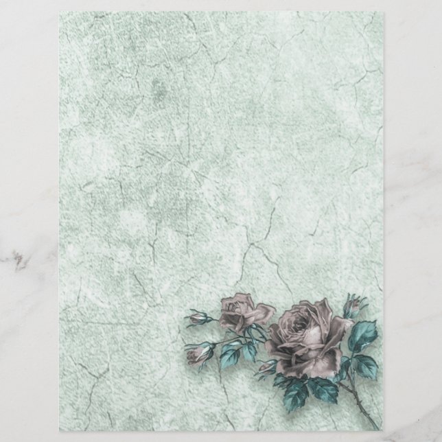 Papel Timbrado Aquarela e Rosas (Frente)