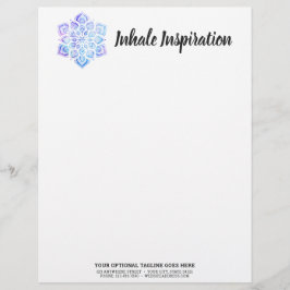 Papel Timbrado Aquarela Mandala Metafísica Espiritual Yoga