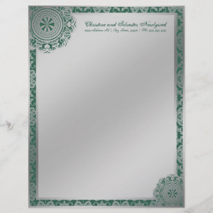 Papel Timbrado Arábico Silver Lace, letão