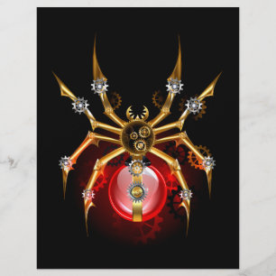 Papel Timbrado Aranha-do-galo em preto