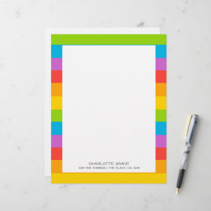 Papel Timbrado Arco Colorido Brilhante Personalizado