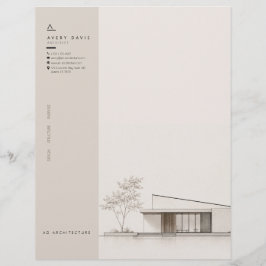 Papel Timbrado Arquiteto Japandi Moderno