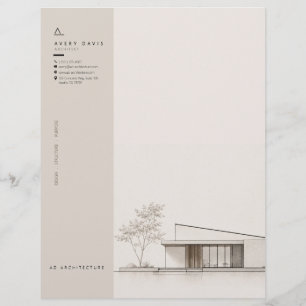Papel Timbrado Arquiteto Japandi Moderno