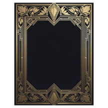 Art Deco Frame Floral
