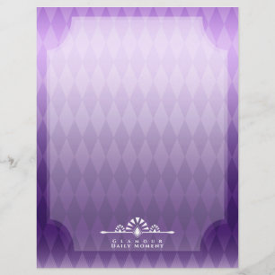 Papel Timbrado Art Deco Luxury Roxo