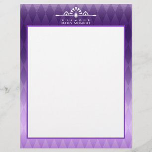 Papel Timbrado Art Deco Luxury Roxo