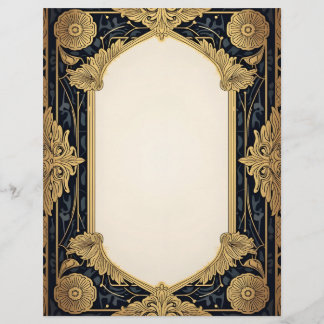 Papel Timbrado Art Deco Ornamentado Frame