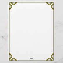 Art Nouveau aquarela folhas verdes