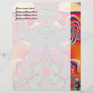 Papel Timbrado Arte Abstrata Meditação Vermelha