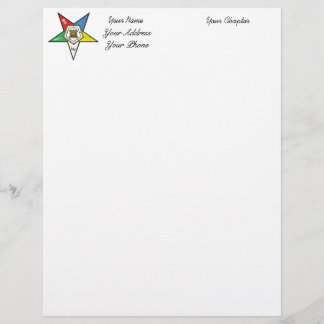 Papel Timbrado Artigos de papelaria da estrela de OES