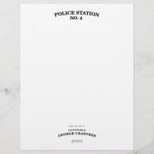 Papel Timbrado Artigos de papelaria de Crabtree do polícia