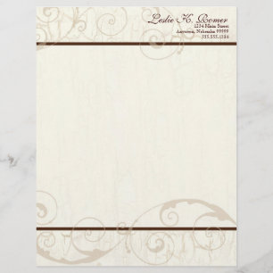 Papel Timbrado Artigos de papelaria do creme do negócio do resum