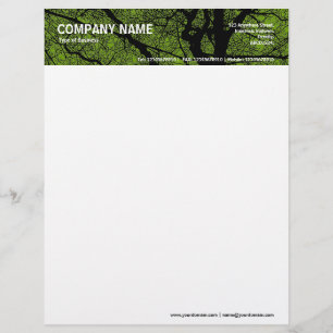 Papel Timbrado Árvore de Alto Contraste - Verde Avocado