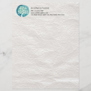 Papel Timbrado Árvore de Aquarela Elegante do Instrutor de Medita
