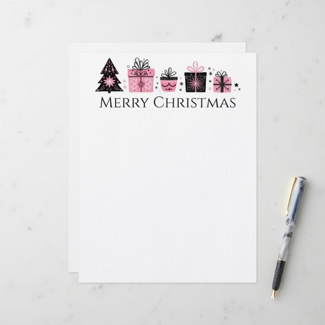 Papel Timbrado Árvore de Natal e Folha de Apresentação (Frente/Verso In Situ)