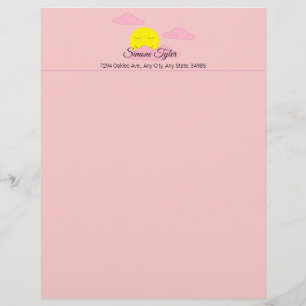 Papel Timbrado Ascensão do Sol no Céu Rosa, Preguiçoso II