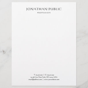 Papel Timbrado Aspecto Nostálgico Branco Elegante Minimalista Clá