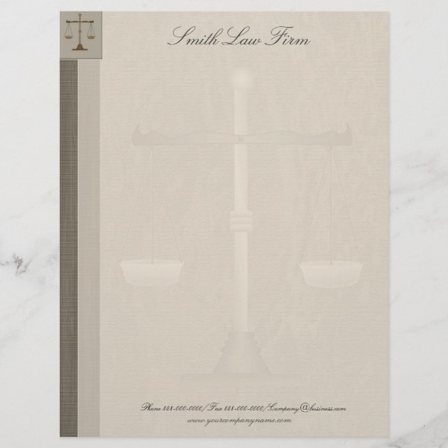 Papel Timbrado Attorney Business Letterhead (Frente)