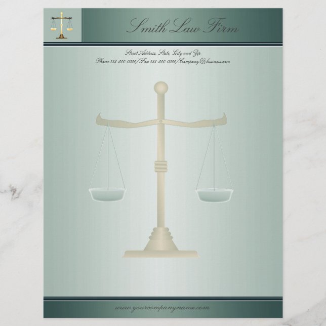 Papel Timbrado Attorney Business Letterhead (Frente)