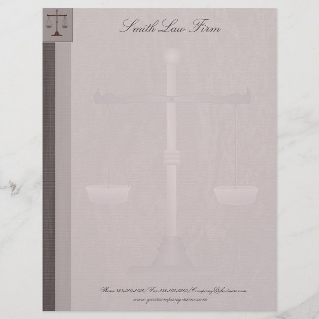 Papel Timbrado Attorney Business Letterhead (Frente)