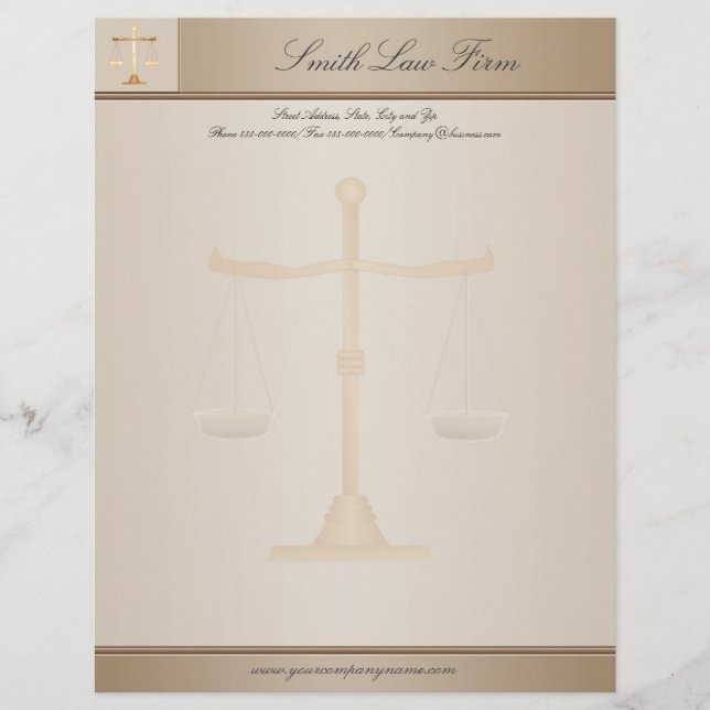 Papel Timbrado Attorney Business Letterhead (Frente)