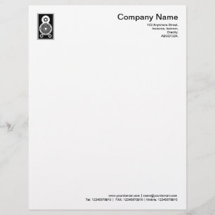 Papel Timbrado Auto-falante - Preto