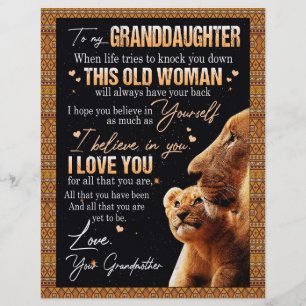 Papel Timbrado Avô da neta   Carta À Minha neta