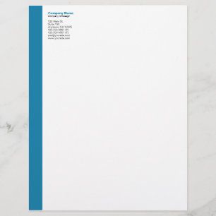 Papel Timbrado Azul Cerulean deixado o cabeçalho do Sidebar