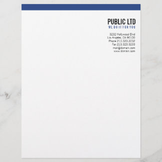 Papel Timbrado Azul elegante simples