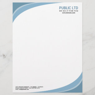 Papel Timbrado Azul incorporado elegante moderno