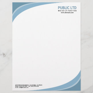 Papel Timbrado Azul incorporado elegante moderno