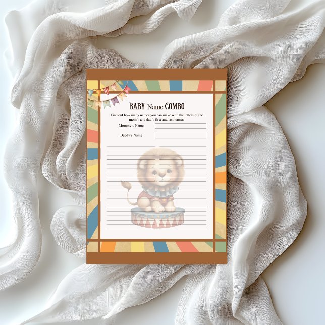 Papel Timbrado Baby Circus_ Baby Name Combo game (Criador carregado)