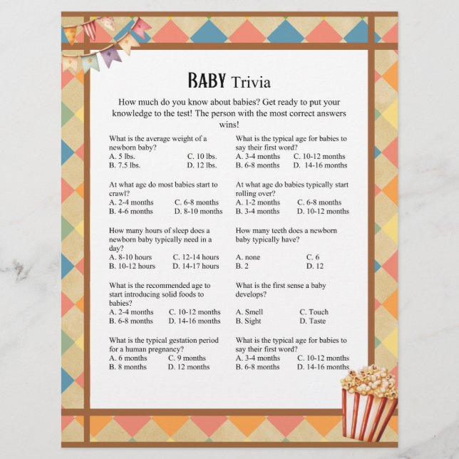 Papel Timbrado Baby Circus_ Baby Trivia (Frente)