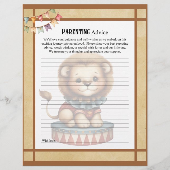 Papel Timbrado Baby Circus_ Parental Advice (Frente)