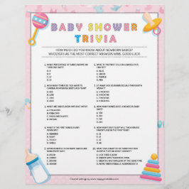 Papel Timbrado Baby Trivia [Baby Basics Pink]